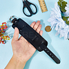 1Pc Vintage Punk Rock Style Wide Leather Cord Wristband Bracelets for Unisex BJEW-CL0001-17A-3
