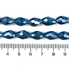 Transparent Electroplate Glass Beads Strands EGLA-N013-T8mm-B25-4