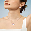 1 Set Alloy & Round Imitation Pearl Pendant Necklaces & Stud Earrings Sets SJEW-LP0001-57RG-1