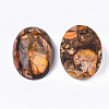 Assembled Synthetic Imperial Jasper and Bronzite  Cabochons X-G-S329-080H-2