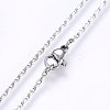 304 Stainless Steel Cable Chains Necklaces NJEW-F221-08P-2