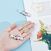 2 Pairs Rhinestone with Plastic Pearl Shoe Decoration AJEW-DR0001-43-3