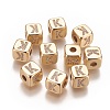 Brass Micro Pave Cubic Zirconia Beads LS-KK-K238-16G-K-1