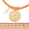 4Pcs 4 Styles Alloy Fish Starfish Shell Shape Pendant Cotton Cord Necklaces for Women NJEW-F357-01KCG-3