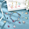 208Pcs Transparent Spray Painted Glass Charms GLAA-BC0001-14-5