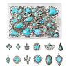 24Pcs 12 Styles Synthetic Turquoise Pendants FIND-TA0001-79-1