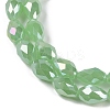 Opaque Solid Color Electroplate Glass Beads Strands EGLA-N013-J8mm-B04-3