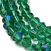 Transparent Electroplate Glass Beads Strands EGLA-A039-T4mm-L10-3