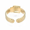 304 Stainless Steel Belt Buckle Shape Cuff Ring RJEW-T023-59G-2