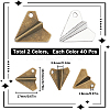 80Pcs 2 Colors Tibetan Style Alloy Pendants FIND-SC0007-30-2