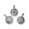 304 Stainless Steel with Paua Shell Pendants STAS-G268-02Q-P-1