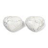 Heart Natural Howlite Palm Stones G-C186-02H-1