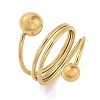 Ion Plating(IP) 304 Stainless Steel Wire Wrap Spiral Cuff Rings for Women RJEW-G315-08B-G-1