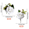 CRASPIRE 2Pcs 2 Style Cloth Flower Boutonniere Brooch AJEW-CP0001-58A-2