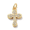 Brass Micro Pave Cubic Zirconia Pendants KK-M305-01G-02-1