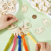 Teardrop Wood Embroidery Thread Organizers AJEW-GF0009-22-3