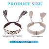 2Pcs 2 Colors Handmade Cotton Cord Braided Bracelets for Women BJEW-LP0002-45-2
