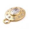 Eco-friendly Brass Micro Pave Cubic Zirconia Pendants KK-D079-23G-01-3
