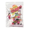 12Pcs 6 Styles Rainbow Color Printed Acrylic Pendants Sets OACR-FS0002-10-6