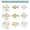 24Pcs 6 Style 201 Stainless Steel Filigree Joiners Links STAS-DC0008-57-2