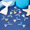 28Pcs 7 Colors Luminous Transparent Resin Pendants RESI-TA0002-08-6