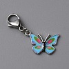 Butterfly Alloy Enamel Pendant Decoration LS-HJEW-WH0042-73E-1