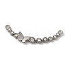 304 Stainless Steel Rhinestone Links STAS-L081-001P-1