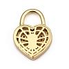 Brass Micro Pave Cubic Zirconia Pendants ZIRC-F062-04G-3