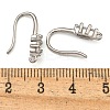 Brass Pave Clear Cubic Zirconia Earring Hooks KK-R149-20P-3