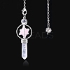 Natural Rose Quartz Hexagonal Pointed Dowsing Pendulums PW-WG0B402-04-1