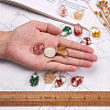 12Pcs 6 Colors Resin Pendants RESI-CD0001-08-4