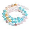 Dyed Natural White Jade & Yellow Aventurine & Synthetic Shoushan Stone Beads Strands G-Z135-B08-2