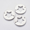 Tarnish Resistant 201 Stainless Steel Pentacle Links connectors STAS-I097-018P-1