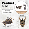 2Pcs 2 Colors Brass Pendants KK-OC0001-58-2