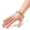 Round Natural Amazonite Beads Stretch Bracelet BJEW-JB07172-3
