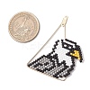 Glass Seed Beaded Eagle Pendants PALLOY-MZ00728-2