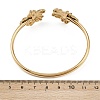 304 Stainless Steel Cuff Bangles for Women BJEW-A147-01A-G-5