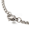 Viking 201 Stainless Steel Black Enamel Box Chain Trinity Knot Cross Pendant Necklaces for Men NJEW-S003-07P-4