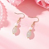 Natural Green Aventurine Dangle Earrings EJEW-JE06470-1