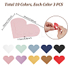 30Pcs 10 Colors PU Leather Heart Corner Protectors AJEW-GA0008-23-2