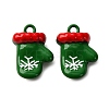 Christmas Themes Baking Paint Alloy Pendants FIND-G097-02F-1