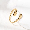 5Pcs 304 Stainless Steel Open Cuff Rings for Women RJEW-K313-03G-2