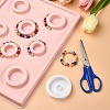 8 Sizes Flocking Plastic Rectangle Bracelet Design Board TOOL-D052-02-A-5