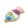 304 Stainless Steel Enamel Pendants STAS-K306-21G-02-2