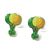 Saint Patrick's Day Theme Acrylic & 304 Stainless Steel Stud Earring for Women Men LS-EJEW-H112-01B-1