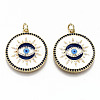 Brass Micro Pave Colorful Cubic Zirconia Pendants ZIRC-S067-196-NF-1
