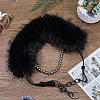 Faux Fur PU Leather Chain Belts AJEW-WH20072-55A-02-4