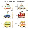 30Pcs 6 Styles Alloy Enamel Pendants ENAM-CJ0004-51-2