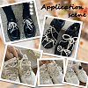 2 Pairs Bowknot ABS Imitation Pearl Shoe Lace Decorations DIY-SP0002-83B-5