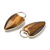 Natural Tiger Eye Pendants G-I393-01G-06-2